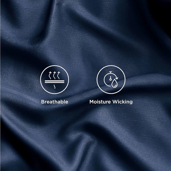 Navy Bedsure Bamboo Twin Sheet Set - Picture 3 of 3